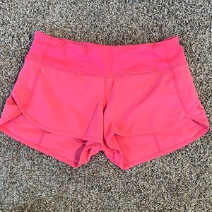 Lululemon Speed Up Low-Rise Lines Short 2.5” size 4 hot pink